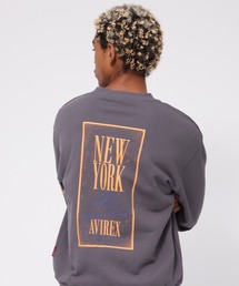 AVIREX(ABbNX)́sWEB&DEPOTt"TAPESTORY OF NEWYORK" CREWNECK SWEAT / "^yXg[ Iu j[[N" N[lbN XEFbg / AVIREX / ABbNX(XEFbg)
