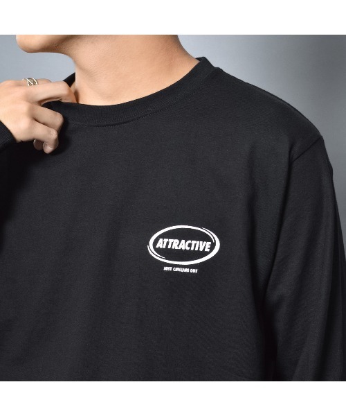 MODISH GAZE（モディシュガゼ）の「【MODISH GAZE】スモーキングガール SIT BACK AND RELAX ロンT(CP)（Tシャツ/カットソー・メンズ・ブラック・XL/L/M）」の7枚目の写真