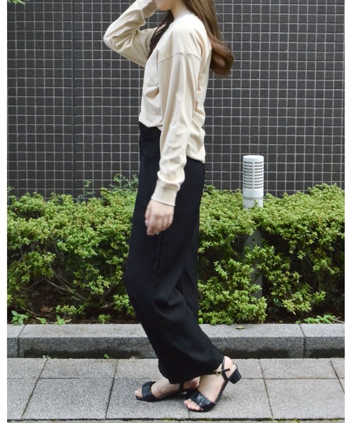 spiritoso(スピリトーゾ)の「USAコットン ロンT(Tシャツ/カットソー・レディース・ベージュ/パープル/ブルー系/ブラック/カーキ・FREE)」の16枚目の写真