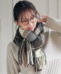 チェック柄 ベージュ系 マフラー マフラー（ベージュ系・ライン柄）ファッション通販 - ZOZOTOWN