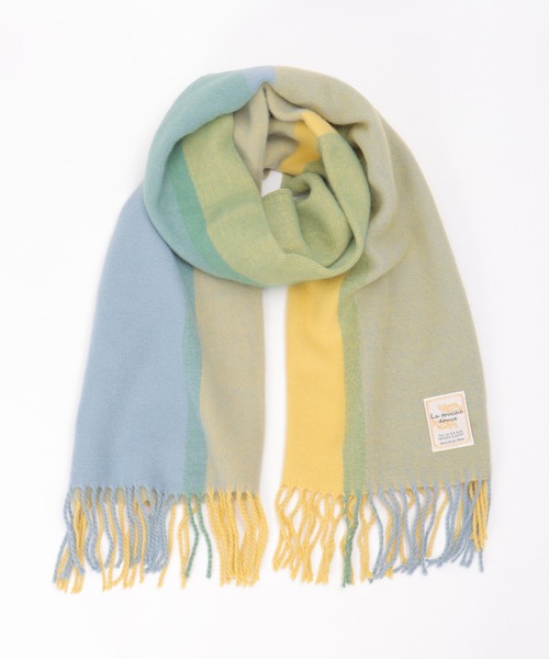 ikka（イッカ）の「ウォッシャブルマルチチェックマフラー（マフラー・レディース・ブルー/イエロー/レッド/ネイビー/ベージュ/グレー/グリーン/ブラック/イエロー系/ブラウン系・FREE）」の8枚目の写真