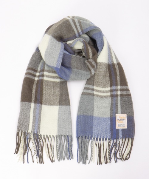 ikka（イッカ）の「ウォッシャブルマルチチェックマフラー（マフラー・レディース・ブルー/イエロー/レッド/ネイビー/ベージュ/グレー/グリーン/ブラック/イエロー系/ブラウン系・FREE）」の16枚目の写真