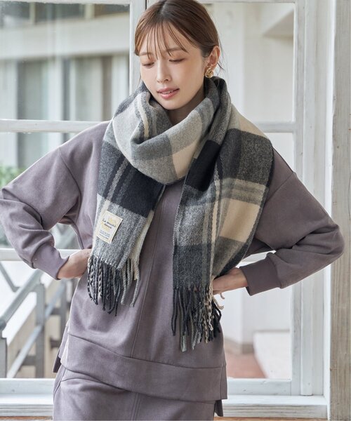 セール】ウォッシャブルマルチチェックマフラー（マフラー）｜ikka