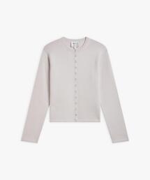 Atsu agnès b.ホワイトカーディガン 羊毛カシミヤシルクサイズ2 Atsu様専用 agnès b.ホワイトカーディガン 羊毛カシミヤシルク