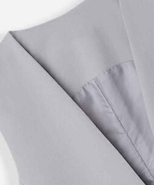 大人のテーラードベスト/ジレ レディース ポケット付き ロング丈