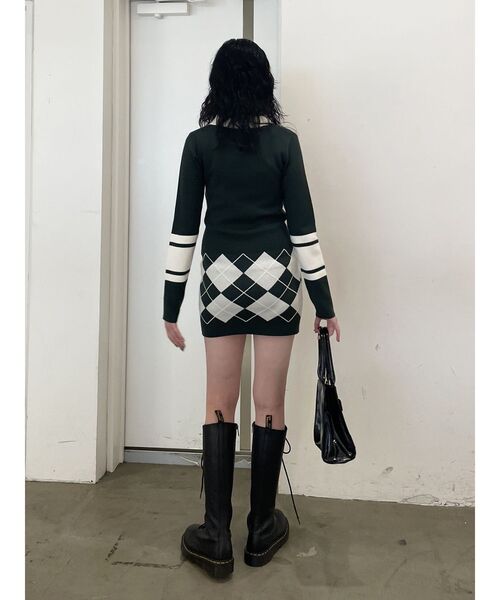セール】ニットポロフィットミニワンピース（ワンピース