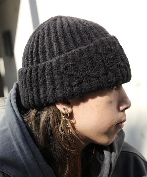 SURGERY/サージェリー hand stitch embroidery logo beanie