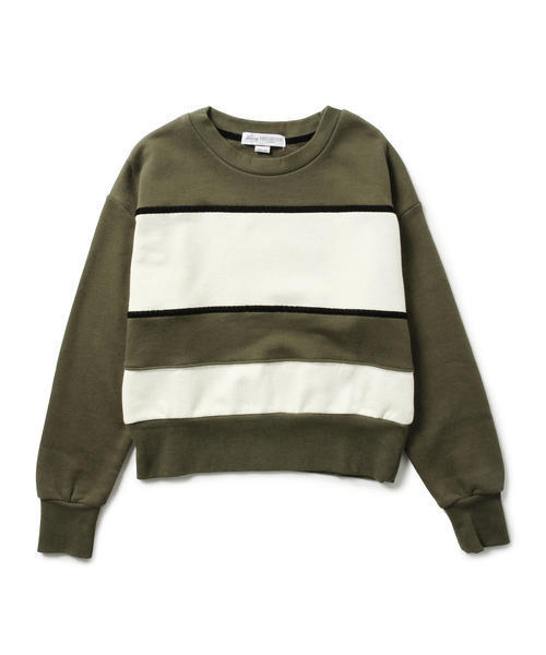 B:MING by BEAMS（ビーミングバイビームス）の「ビーミング by ビームス / 配色裏毛プルオーバー（スウェット・レディース・ブラック/ケリー・ONE SIZE）」の4枚目の写真