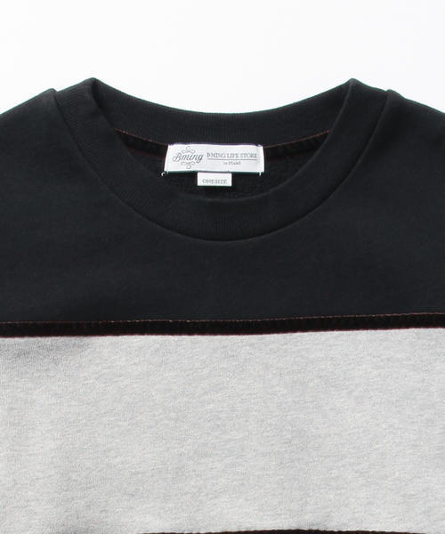 B:MING by BEAMS（ビーミングバイビームス）の「ビーミング by ビームス / 配色裏毛プルオーバー（スウェット・レディース・ブラック/ケリー・ONE SIZE）」の5枚目の写真