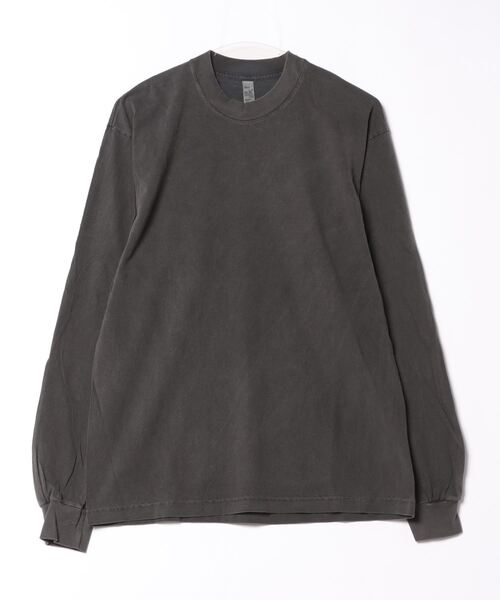 LOS ANGELES APPAREL(ロサンゼルスアパレル)の「【Los Angeles Apparel /ロサンゼルス アパレル】 Long Sleeve Grmnt Dye CrewNeck 6.5oz 1807GD ヘビーウェイト ロンT MADE IN USA(Tシャツ/カットソー・メンズ・ブラック/ホワイト/スミクロ・MEDIUM/LARGE/X-LARGE/SMALL)」の3枚目の写真