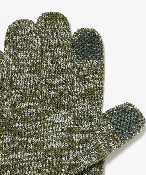 LACOSTE（ラコステ）の「メランジェニットグローブ タッチパネル対応（手袋・メンズ・カーキ/グレー/グリーン・FREE）」の12枚目の写真