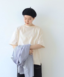 PAR ICI（パーリッシィ）の「カヴェール天竺 ボートネック無地Tシャツ（Tシャツ/カットソー）」