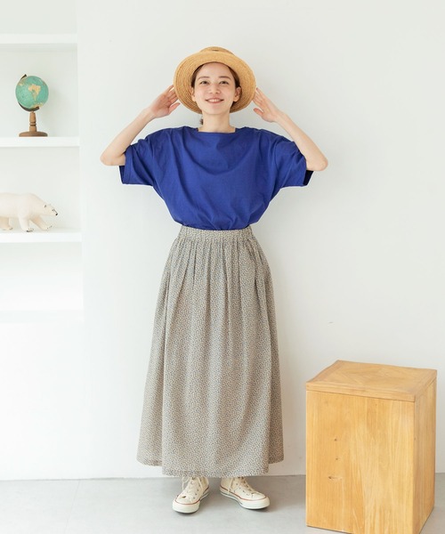 PAR ICI（パーリッシィ）の「カヴェール天竺 ボートネック無地Tシャツ（Tシャツ/カットソー・レディース・ブルー/アイボリー・FREE）」の8枚目の写真