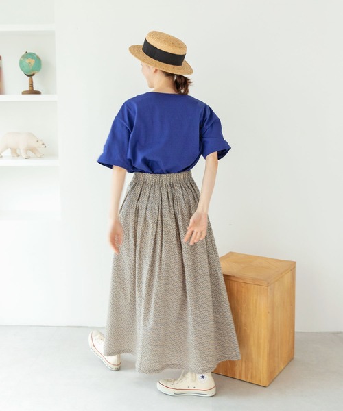 PAR ICI（パーリッシィ）の「カヴェール天竺 ボートネック無地Tシャツ（Tシャツ/カットソー・レディース・ブルー/アイボリー・FREE）」の10枚目の写真