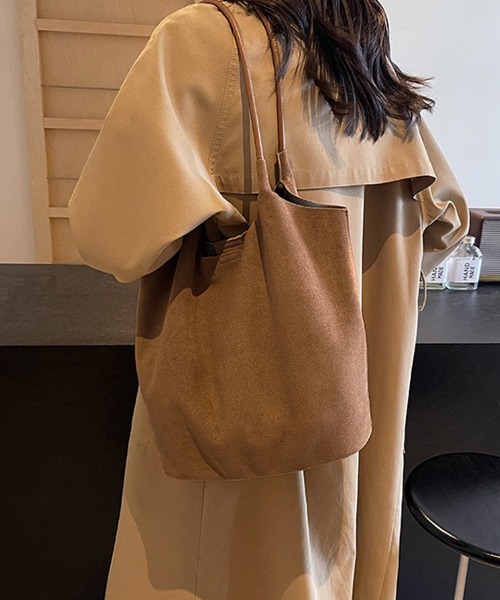 Miniministore(ミニミニストア)の「トートバッグ 肩掛けバッグ ポーチ付秋冬(トートバッグ・レディース・ブラック/ワインレッド/キャメル/ブラウン・FREE)」の7枚目の写真