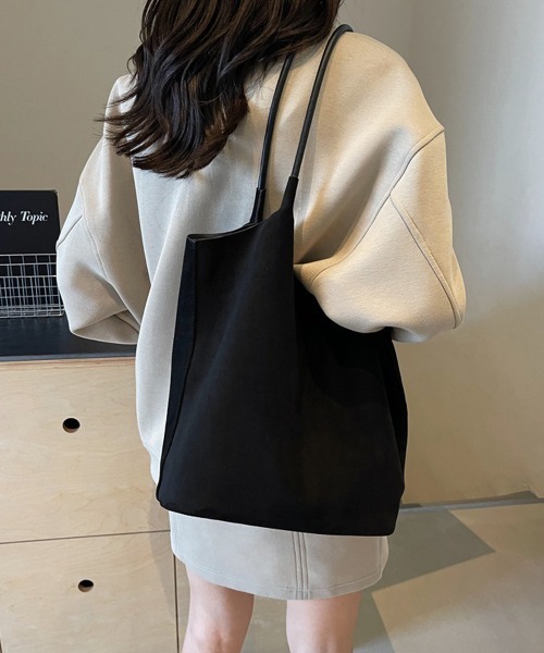Miniministore(ミニミニストア)の「トートバッグ 肩掛けバッグ ポーチ付秋冬(トートバッグ・レディース・ブラック/ワインレッド/キャメル/ブラウン・FREE)」の15枚目の写真