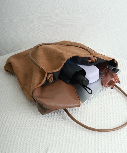 Miniministore(ミニミニストア)の「トートバッグ 肩掛けバッグ ポーチ付秋冬(トートバッグ・レディース・ブラック/ワインレッド/キャメル/ブラウン・FREE)」の19枚目の写真