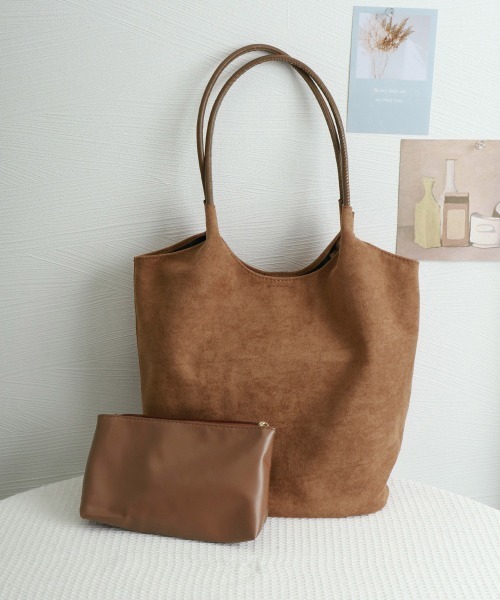 Miniministore(ミニミニストア)の「トートバッグ 肩掛けバッグ ポーチ付秋冬(トートバッグ・レディース・ブラック/ワインレッド/キャメル/ブラウン・FREE)」の20枚目の写真