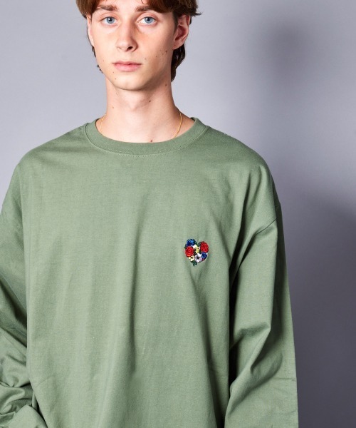 rehacer（レアセル）の「rehacer : Loose Color Point L/S（Tシャツ/カットソー・メンズ・グリーン/ピンク/イエロー/オレンジ/ブルー/ブラック/ホワイト・MEDIUM/LARGE/SMALL/X-LARGE）」の3枚目の写真