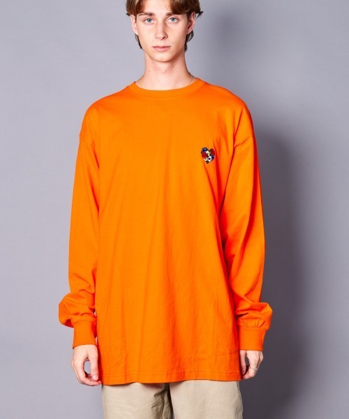 rehacer（レアセル）の「rehacer : Loose Color Point L/S（Tシャツ/カットソー・メンズ・グリーン/ピンク/イエロー/オレンジ/ブルー/ブラック/ホワイト・MEDIUM/LARGE/SMALL/X-LARGE）」の14枚目の写真
