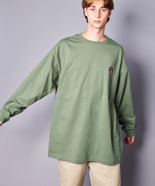 rehacer（レアセル）の「rehacer : Loose Color Point L/S（Tシャツ/カットソー・メンズ・グリーン/ピンク/イエロー/オレンジ/ブルー/ブラック/ホワイト・MEDIUM/LARGE/SMALL/X-LARGE）」の18枚目の写真