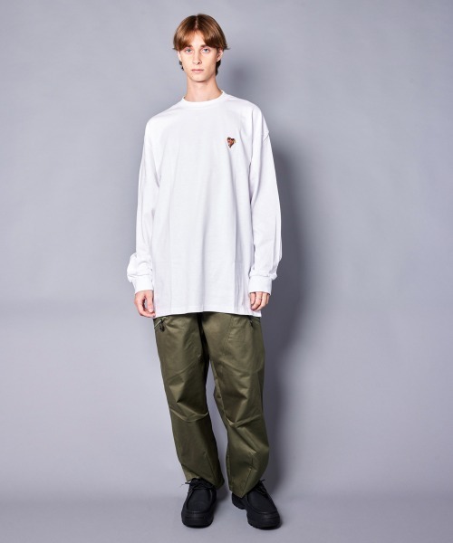 rehacer（レアセル）の「rehacer : Loose Color Point L/S（Tシャツ/カットソー・メンズ・グリーン/ピンク/イエロー/オレンジ/ブルー/ブラック/ホワイト・MEDIUM/LARGE/SMALL/X-LARGE）」の9枚目の写真