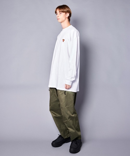 rehacer（レアセル）の「rehacer : Loose Color Point L/S（Tシャツ/カットソー・メンズ・グリーン/ピンク/イエロー/オレンジ/ブルー/ブラック/ホワイト・MEDIUM/LARGE/SMALL/X-LARGE）」の10枚目の写真