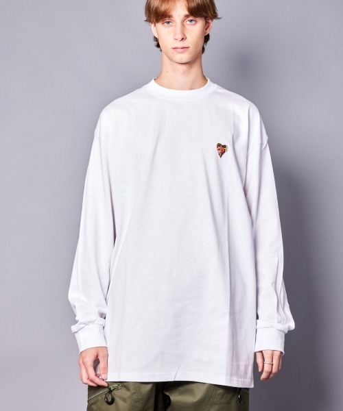 rehacer（レアセル）の「rehacer : Loose Color Point L/S（Tシャツ/カットソー・メンズ・グリーン/ピンク/イエロー/オレンジ/ブルー/ブラック/ホワイト・MEDIUM/LARGE/SMALL/X-LARGE）」の12枚目の写真