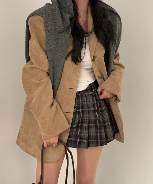 Diosfront（ディオスフロント）の「スエードテーラードジャケット（テーラードジャケット・レディース・ベージュ/ブラウン・FREE）」の8枚目の写真