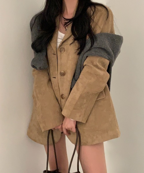 Diosfront（ディオスフロント）の「スエードテーラードジャケット（テーラードジャケット・レディース・ベージュ/ブラウン・FREE）」の11枚目の写真