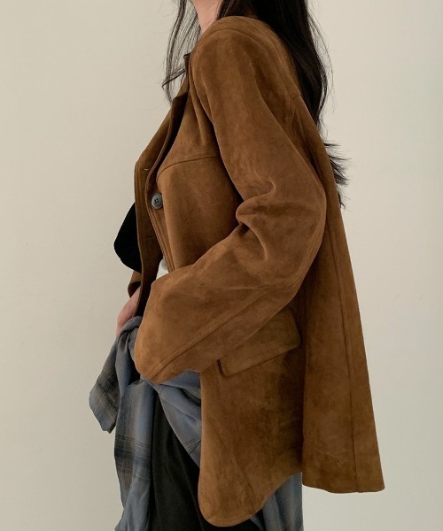 Diosfront（ディオスフロント）の「スエードテーラードジャケット（テーラードジャケット・レディース・ベージュ/ブラウン・FREE）」の18枚目の写真