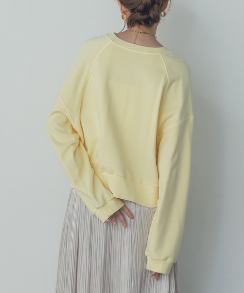 hunch（ハンチ）の「裏毛ピグメント カラースウェット（スウェット・レディース・オレンジ/ライトイエロー/スカイブルー/ベビーピンク・FREE）」の11枚目の写真