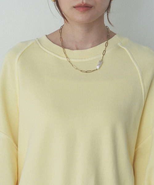 hunch（ハンチ）の「裏毛ピグメント カラースウェット（スウェット・レディース・オレンジ/ライトイエロー/スカイブルー/ベビーピンク・FREE）」の10枚目の写真