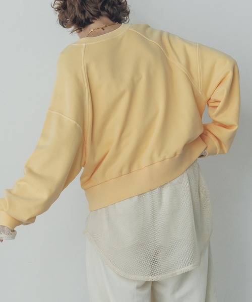 hunch（ハンチ）の「裏毛ピグメント カラースウェット（スウェット・レディース・オレンジ/ライトイエロー/スカイブルー/ベビーピンク・FREE）」の16枚目の写真