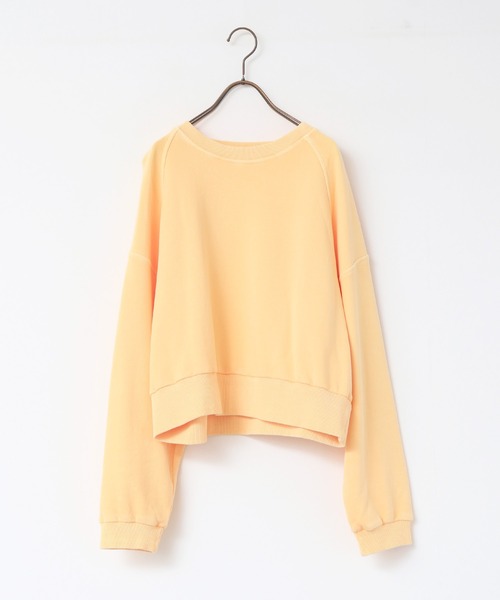 hunch（ハンチ）の「裏毛ピグメント カラースウェット（スウェット・レディース・オレンジ/ライトイエロー/スカイブルー/ベビーピンク・FREE）」の20枚目の写真