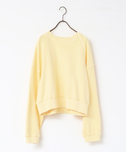 hunch（ハンチ）の「裏毛ピグメント カラースウェット（スウェット・レディース・オレンジ/ライトイエロー/スカイブルー/ベビーピンク・FREE）」の21枚目の写真