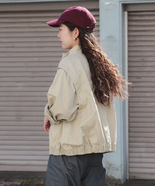 B:MING by BEAMS（ビーミングバイビームス）の「2WAY ミリタリー ブルゾン（S～M）（ブルゾン・レディース・ベージュ/オリーブ・MEDIUM/SMALL）」の16枚目の写真