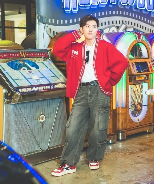 【セール】《PBLIM×ゆたせな》ハートロゴカーデ（カーディガン/ボレロ）｜PBLIM（ページボーイリム）