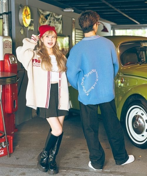 【セール】《PBLIM×ゆたせな》ハートロゴカーデ（カーディガン/ボレロ）｜PBLIM（ページボーイリム）