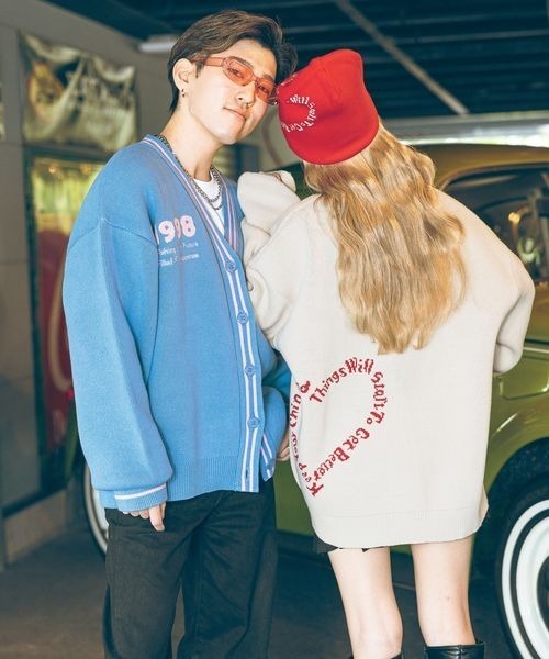 【セール】《PBLIM×ゆたせな》ハートロゴカーデ（カーディガン/ボレロ）｜PBLIM（ページボーイリム）