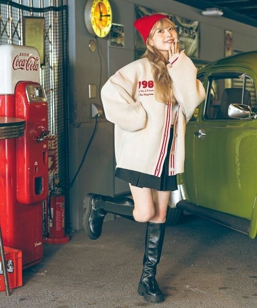 【セール】《PBLIM×ゆたせな》ハートロゴカーデ（カーディガン/ボレロ）｜PBLIM（ページボーイリム）