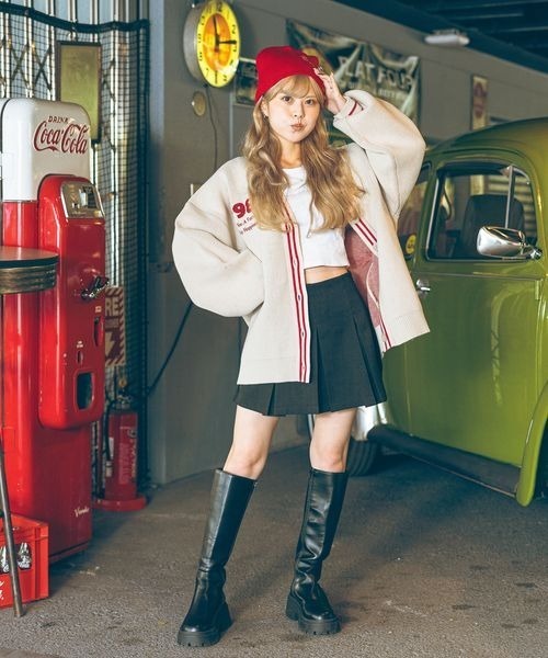 【セール】《PBLIM×ゆたせな》ハートロゴカーデ（カーディガン/ボレロ）｜PBLIM（ページボーイリム）