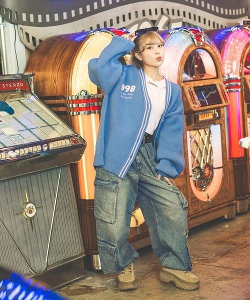 【セール】《PBLIM×ゆたせな》ハートロゴカーデ（カーディガン/ボレロ）｜PBLIM（ページボーイリム）