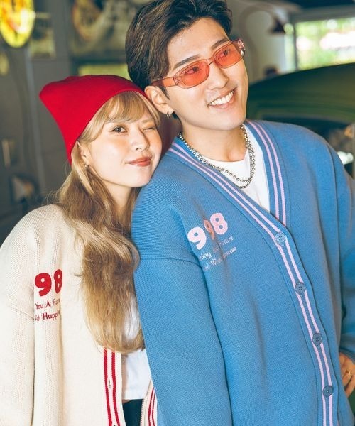 【セール】《PBLIM×ゆたせな》ハートロゴカーデ（カーディガン/ボレロ）｜PBLIM（ページボーイリム）