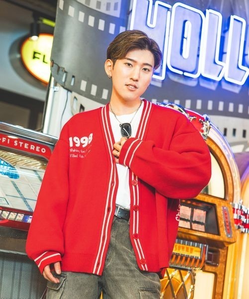 【セール】《PBLIM×ゆたせな》ハートロゴカーデ（カーディガン/ボレロ）｜PBLIM（ページボーイリム）