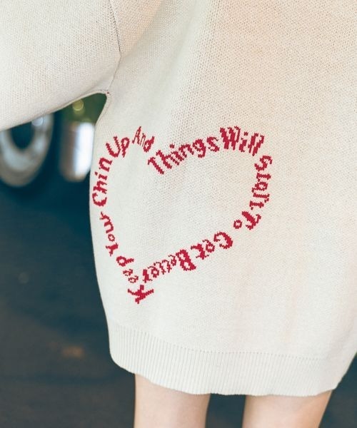 【セール】《PBLIM×ゆたせな》ハートロゴカーデ（カーディガン/ボレロ）｜PBLIM（ページボーイリム）