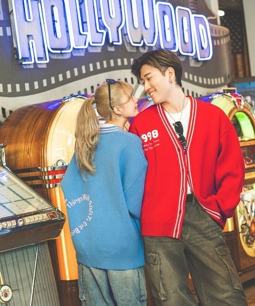 【セール】《PBLIM×ゆたせな》ハートロゴカーデ（カーディガン/ボレロ）｜PBLIM（ページボーイリム）