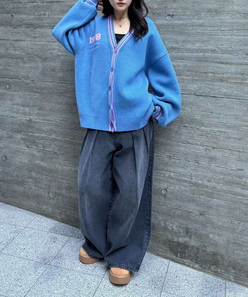 【セール】《PBLIM×ゆたせな》ハートロゴカーデ（カーディガン/ボレロ）｜PBLIM（ページボーイリム）