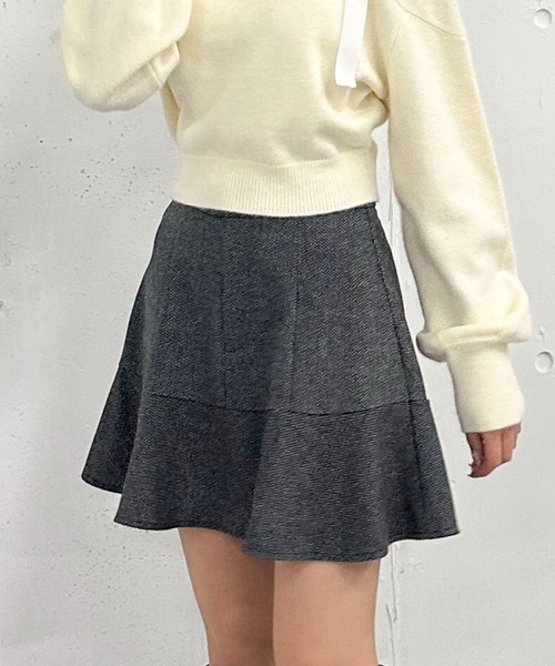 archives（アルシーヴ）の「ヘリンボーンフレアミニスカート（スカート・レディース・ブラウン/グレー/ブラック・MEDIUM）」の2枚目の写真