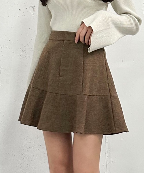 archives（アルシーヴ）の「ヘリンボーンフレアミニスカート（スカート・レディース・ブラウン/グレー/ブラック・MEDIUM）」の5枚目の写真